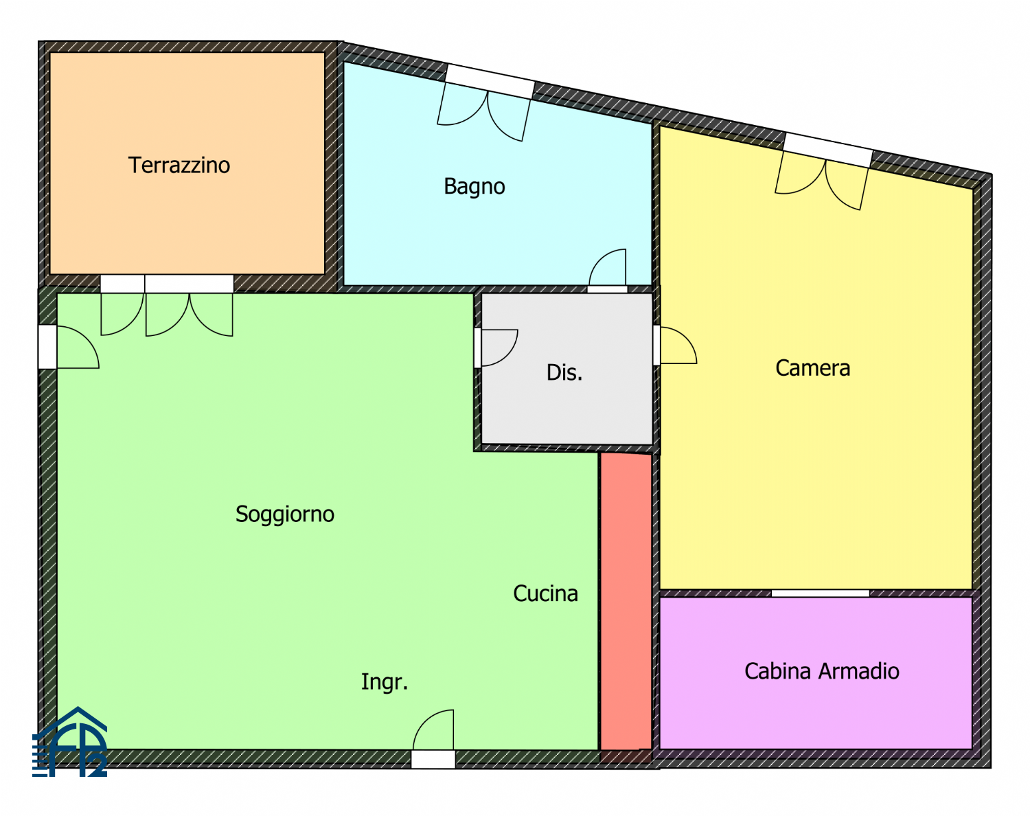 Bilocale con terrazzino